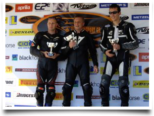 Clive racing and on the podium